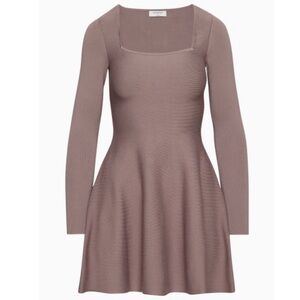 NWT Babaton Sculpt Knit Applause Dress in Deep Taupe